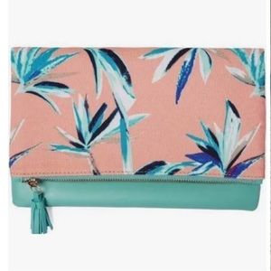 Mint/Peach Reversible Clutch